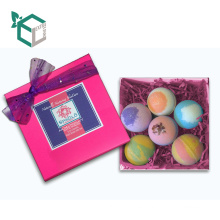 Lovely Pink Design Packaging Bath Bomb Set Pack para un cuidado de la piel perfecto